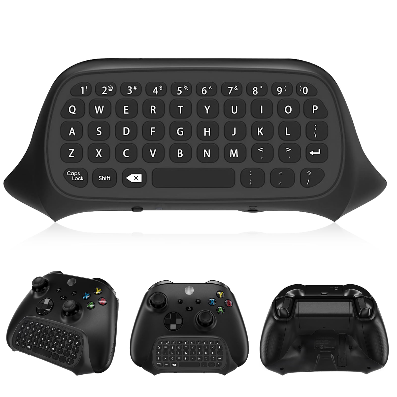 Old Skool Xbox One Chatpad Mini Wireless Keyboard with 3.5m Headphone Jack 2.4G Messenger Pad Text Pad for Microsoft Xbox One Controller Black 