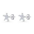 thumbnail image 3 of Flower Stud Earrings CZ 925 Sterling Silver 7mm, 3 of 6