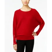 Alfani Petite Ribbed Dolman-sleeve Sweater - Petities - L - WINE