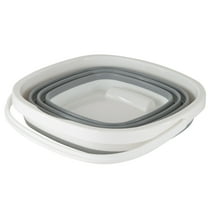 Simplify 10L Collapsible Square Bucket in White/Grey