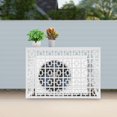 thumbnail image 3 of Decorative AC Fence, 39.37x27.55in Aluminum Screen, White Baking Paint, with Storage Top, for Pool Equipment & Generators, 3 of 15