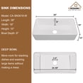 thumbnail image 7 of CASAINC 36" Fireclay Single Bowl Farmhouse Apron Kitchen Sink with Bottom Grid and Strainer, Glossy White, 7 of 7