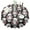 Black Skull Rose, variant on Black Skull Flower Bow Pattern Round Tablecloth 60"x60",Wrinkle Wipeable Table Cloth for Kitchen Dining Room Picnic Patio Party