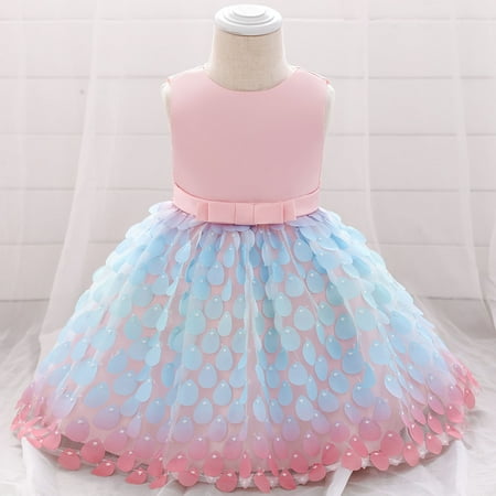 

XMMSWDLA Toddler Girl Clothes Girls Temperament Bowknot Cute Mermaid Beading Birthday Party Gown Dresses Sales Clearance