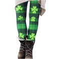 thumbnail image 5 of BRGZLK St Patricks Day Leggings For Women Yoga Pants Casual Shamrock Leggings Green Pant Soft Tummy Control Workout, 5 of 6