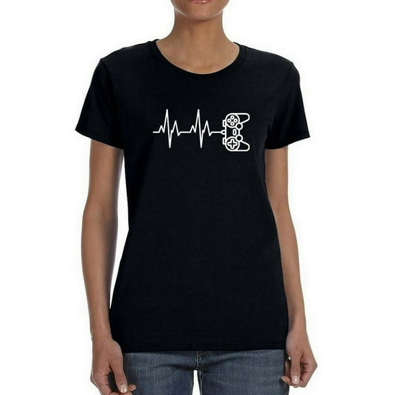 Controller Heartbeat Women Shaped T-Shirt, Female XX-Large