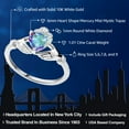 thumbnail image 2 of Gem Stone King 1.06 Ct Heart Shape Mercury Mist Mystic Topaz White Diamond 10K White Gold Irish Celtic Claddagh Ring, 2 of 6