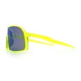thumbnail image 6 of Boys Kids Size Color Mirror Large Shield Sport MTB Plastic Sunglasses Yellow - Blue Mirror, 6 of 8