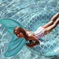 thumbnail image 5 of Matelas Gonflable Rond Durable avec Poignée, Radeau Flottant pour Piscine, Taille Adulte (Queue de Poisson Bleue), 5 of 5