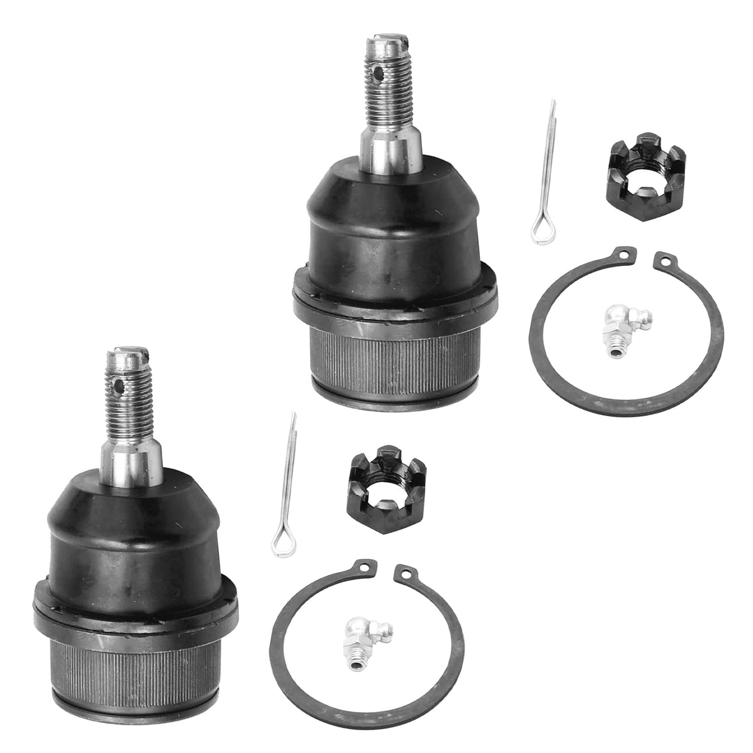 Detroit Axle - 14pc Front Upper Control Arms w/Ball Joints Inner Outer Tie Rods w/Boots Sway Bars & Wheel Hub Bearings Replacement for 2007-2011 Dodge Nitro/ 2008-2012 Jeep Liberty
