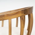 thumbnail image 5 of Christopher Knight Home Rustic Outdoor Dining Chair, Natural Wood with Slatted Back, Beige Cushion, Set of 2, 5 of 10