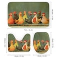 thumbnail image 3 of Shower Curtain Sets with Rugs 4 Piece Shower Curtain And Rugs Shower Curtain Set Love Chickens Animal Durable And Waterproof Chicken Decorative for Bathroom Decor, 3 of 8