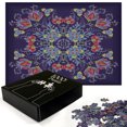 thumbnail image 3 of Ambesonne Batik Jigsaw Puzzle, Bohemian Floral Bouquet, Heirloom-Quality Fun Activity for Family Durable Cardboard, 1000 pcs, Quartz Multicolor, 3 of 6