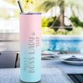 thumbnail image 2 of Best Boss Lady Gifts For Women Boss Gifts 20oz Boss Lady Cup Boss Day Gift for Female Boss Birthday Christmas Farewell Leaving Job Gifts for Women Presents for Boss Lady Skinny Tumbler With Lid Straw, 2 of 5
