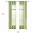 thumbnail image 2 of Coofit Sheer Curtain Solid Color All-match Translucent Window Gauze Window Panel, 2 of 10