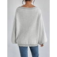 thumbnail image 3 of Womens Long Sleeve Sweater Crew Neck Casual Loose Clothes Spring Top Gray L, 3 of 5