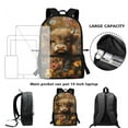 thumbnail image 4 of Yuyamidu Highland Cow Backpack with Lunch Bag for Girls Preschool Book Bag Set of 4 Kids Bookbag and Lunch Box Pencil Bag Water Bottle Bag Colorful Flower School Bag with Lunch Tote Bag, 4 of 7