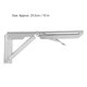 thumbnail image 2 of Soporte de estante de almacenamiento móvil para el hogar con soporte triangular plegable tipo K de acero inoxidable Rawiri, 2 of 8