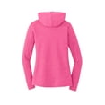 thumbnail image 6 of District Made Ladies Perfect Tri Long Sleeve Hoodie-M (Fuchsia Frost), 6 of 6
