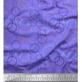 thumbnail image 1 of Soimoi Purple Georgette Viscose Fabric Abstract Circles Abstract Print Fabric by the Yard 42 Inch Wide, 1 of 3