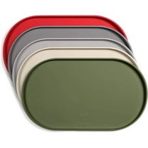 DogBuddy Dog Food Mat - Waterproof Dog Bowl Mat, Silicone Dog Mat for Food and Water, Pet Food Mat with Edges, Nonslip Dog Feeding Mat, Dog Food Mats for Floors (Large, Khaki Green)