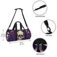 thumbnail image 5 of Skull Large Capacity Basketball Gym Bag with Interior Zipper Pocket - 17.7 inches - Dance Bag - Travel Tote, 5 of 6