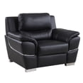 thumbnail image 5 of Titan Furnishings Modern Leather Upholstered Sofa & Loveseat Set in Black, 5 of 27
