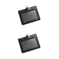 thumbnail image 1 of Sidaley 10 piezas de titulares de tarjetas de identificación, carcasa protectora informal de negocios, funda para tarjetas de autobús multifuncional, Horizontal/Negro 2piezas, 1 of 5