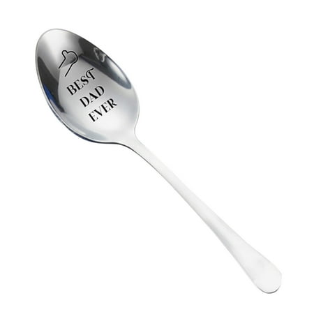 

WOXINDA Engraved Spoon Best Present for Husband Madam Family and Friends Tableware