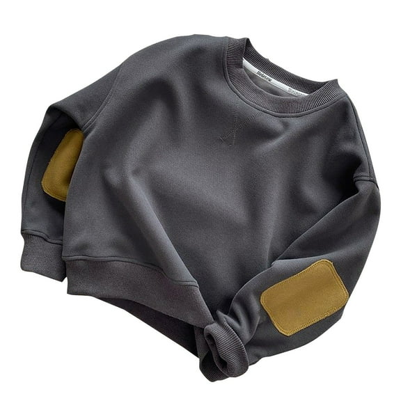 TSHXS Boys Tops Boys Clothes Size 5 Toddler Boys Clothes Print Round Neck Sweatshirt-Little Boy Fall Long Sleeve Top Grey 18-24 Months