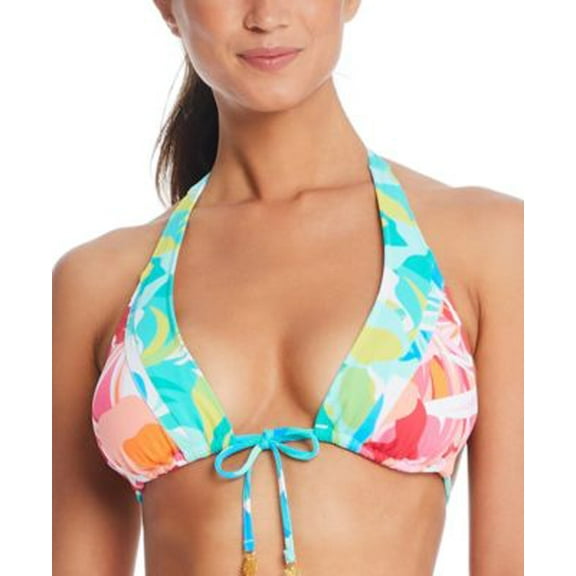 Bleu by Rod Beattie Women's Tied Tall Triangle Bikini Top Multicolor 8