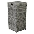 Winado Patio Wicker Furniture, Outdoor Trash Can Wicker Storage for