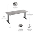 thumbnail image 6 of Move 60 Series 72W Adjustable Standing Desk in Platinum Gray - Engineered Wood, 6 of 7