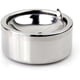 thumbnail image 1 of Cenicero de acero inoxidable con tapa, cenicero para cigarrillos para uso en interiores o exteriores, cenicero para fumadores, cenicero de escritorio para decoración de oficina en el hogar (plata) JAMW Sencillez, 1 of 5