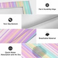 thumbnail image 6 of Pink Aqua Stripes Outdoor Rug for Patio/Deck/Porch, Non-Slip Large Area Rug 4 x 6 Ft, Geometric Yellow Geometric Indoor Outdoor Rugs Washable Area Rugs, Reversible Camping Rug Carpet Runner, 6 of 8