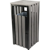 Lorell, LLR42693, Outdoor Waste Bin, 1 Each, Weathered Charcoal
