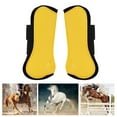 thumbnail image 4 of Bottes Réglables de Jambe de Cheval, Effet d'Amorti Bottes de Protection Douces et Confortables de Sabot de Cheval Protègent la Jambe de Cheval pour le Saut de Cheval Jaune, 4 of 8