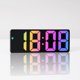 thumbnail image 2 of Reloj despertador digital, reloj arcoíris para dormitorio, reloj de escritorio moderno con pantalla de temperatura, brillo ajustable, control de voz,, 2 of 5