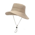 thumbnail image 4 of Boonie Sun Hat for Big Heads, Washed Wide Brim Hiking Hat with Chin Strap, UPF50+ Cooling Sai Fishing Hat, 4 of 6