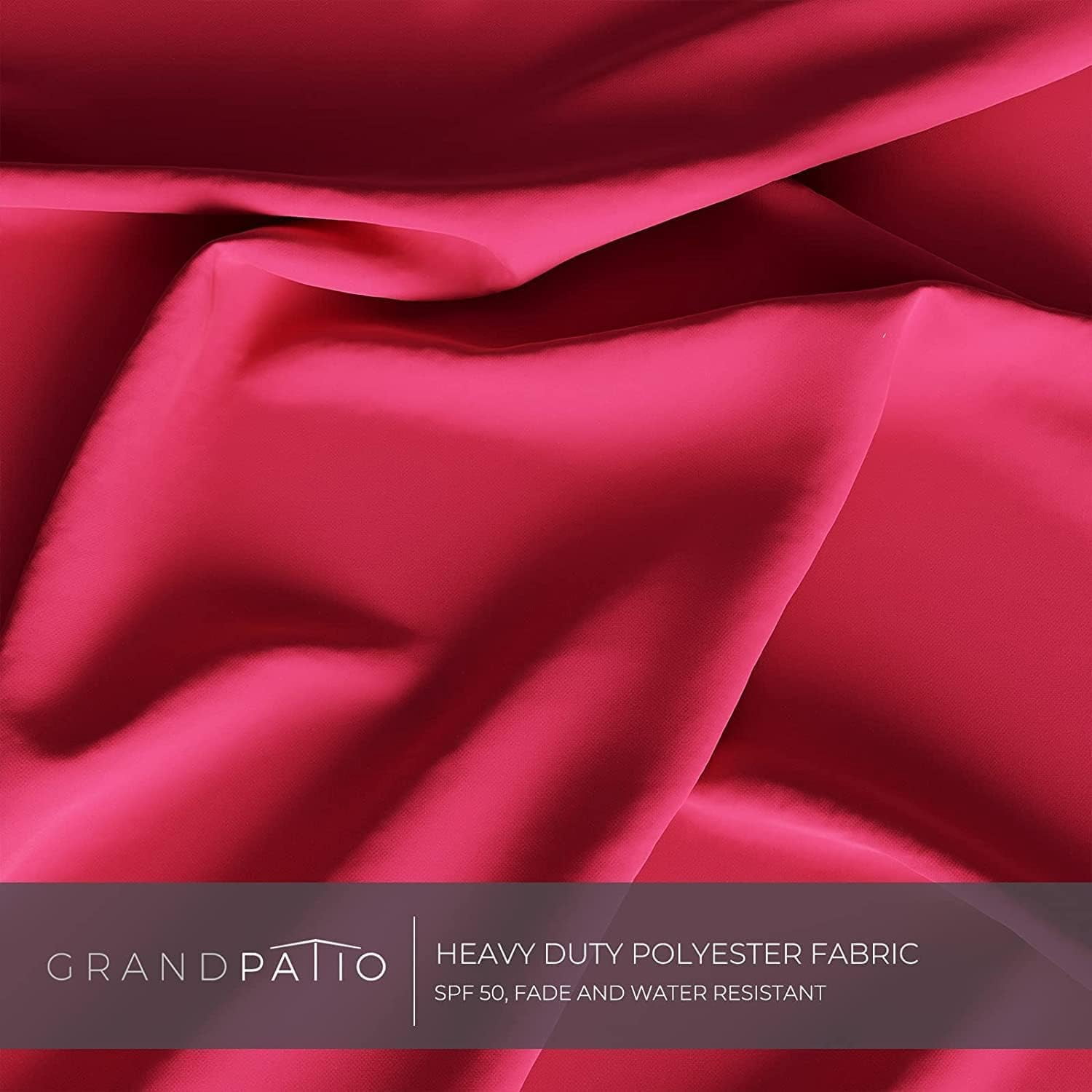 Grand Patio 11 ft Deluxe Outdoor Offset Umbrella with 360° Rotation, Cantilever Large Umbrella for Patio Pool Garden, Red