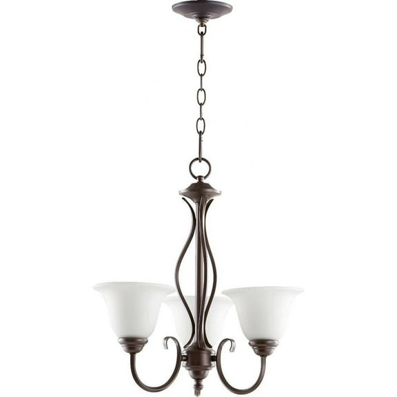 Lyndhurst Highway 3 Light Chandelier in Bailey Street Home Home Collection Style 20 inches Wide By 20 inches High-Oiled Bronze Finish Bailey Street