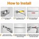 thumbnail image 4 of 26-27 Extendable Stainless Steel Wardrobe Rod 51cm to 80cm Adjustable Telescopic Curtain Rod Anti-Corrosion Extendable Wardrobe Tube for Wardrobe Bath, 4 of 5