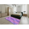 thumbnail image 4 of Ahgly Company Indoor Round Patterned Bright Lilac Purple Area Rugs, 5' Round, 4 of 6