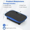 thumbnail image 2 of Goplus Vibration Plate Exercise Machine with 10 Speed Intensities Remote for Home Fitness Navy+Black, 2 of 10