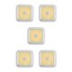 thumbnail image 2 of Bearachild Lámpara de escalera de gabinete de batería de luz nocturna inalámbrica PIR con sensor de movimiento LED Luz cálida de concha blanca cuadrada 5Conjunto, 2 of 6
