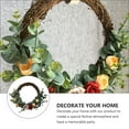 thumbnail image 6 of Uonlytech 1Pc Simulation Gar Silk Flower Wreath Dark Brown Wall Hanging for Home Party Decor, 6 of 8