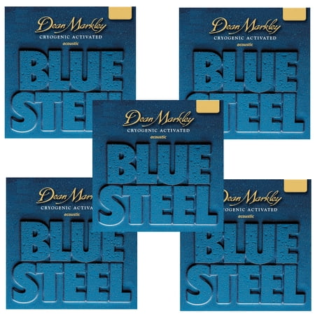 Dean Markley Guitar Strings 5-Packs Acoustic Blue Steel Cryogenic Extra Light 10-47