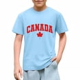thumbnail image 5 of Xdegoge Kids Boys Girls Canada Maple Leaf Graphic T Shirt Short Sleeve Crewneck Casual Basic Tops Children Breathable Summer Playwear Active Clothes Vacation Outfits, 5 of 6