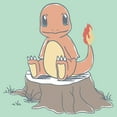 thumbnail image 2 of Girl's Pokemon Charmander on Tree Stump Graphic T-Shirt, 2 of 4