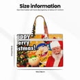 thumbnail image 2 of Saiise Sml Jeffy Print Zipper Document File Bag Pouch with Handle Waterproof Double Pocket Canvas File Storage Bag for Project Office School Foldable File Document Handbag Carrying Bag, 2 of 7